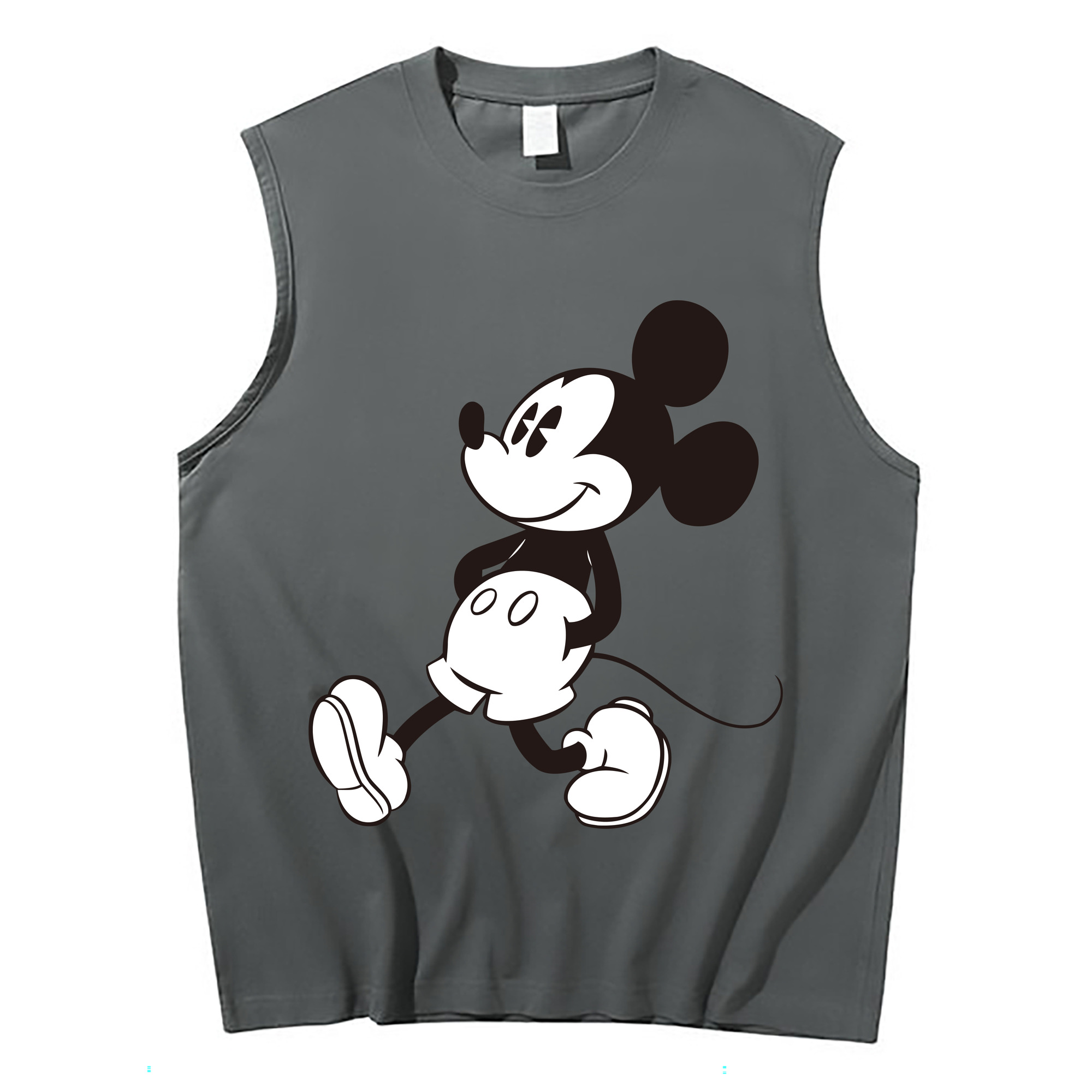 ミッキーマウス Mickey Mouse コットン100％タンクトップ（フロントプリント）